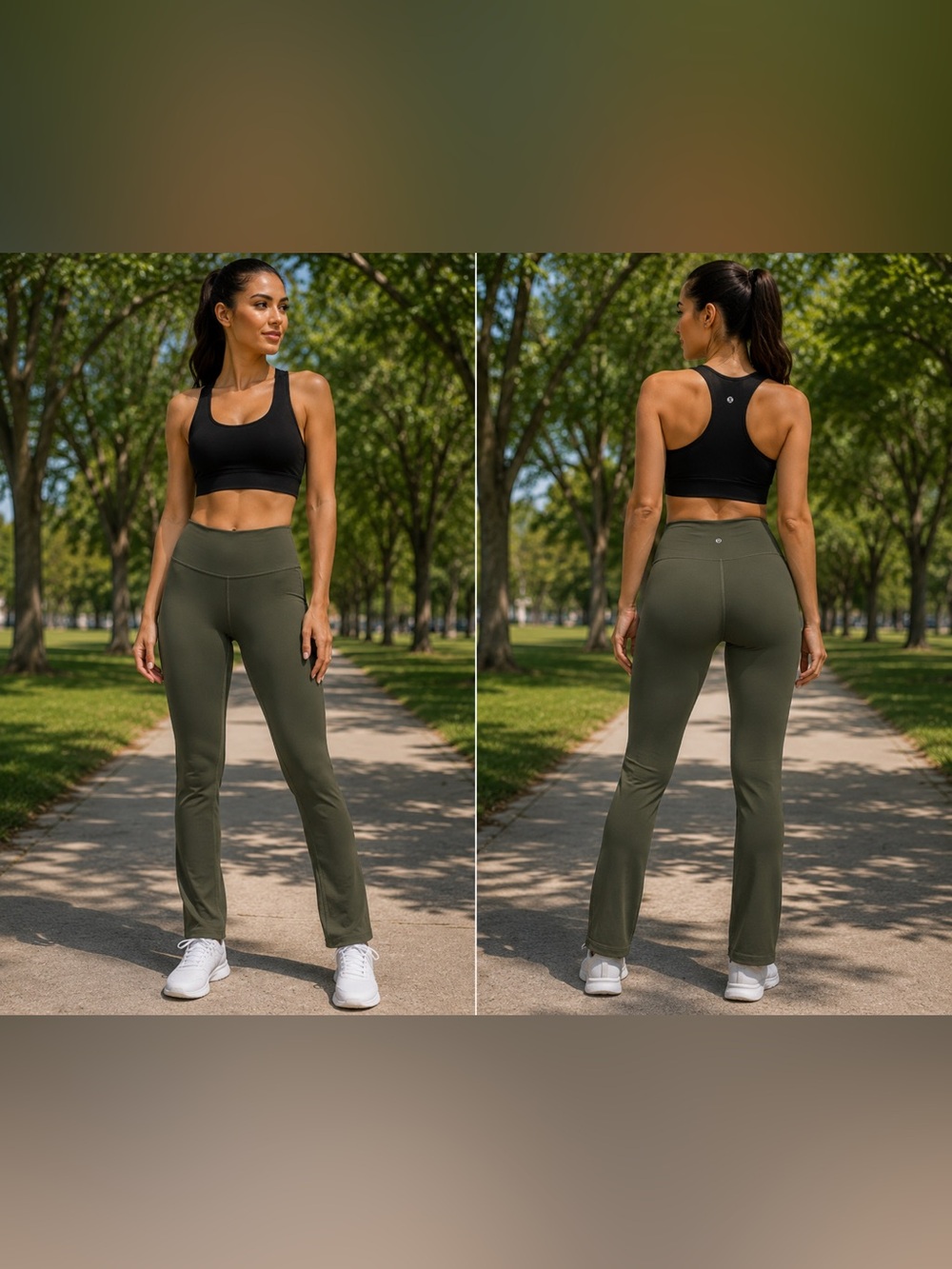 lululemon athletica Olive High-Rise Flare Leggings